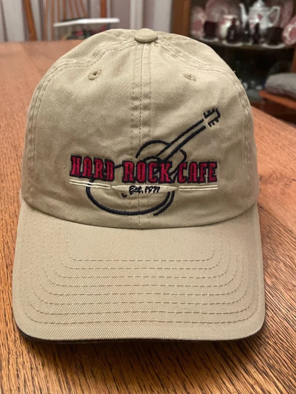 St. Thomas Hard Rock Cafe Beige Metal Buckle Strap Baseball Hat Cap